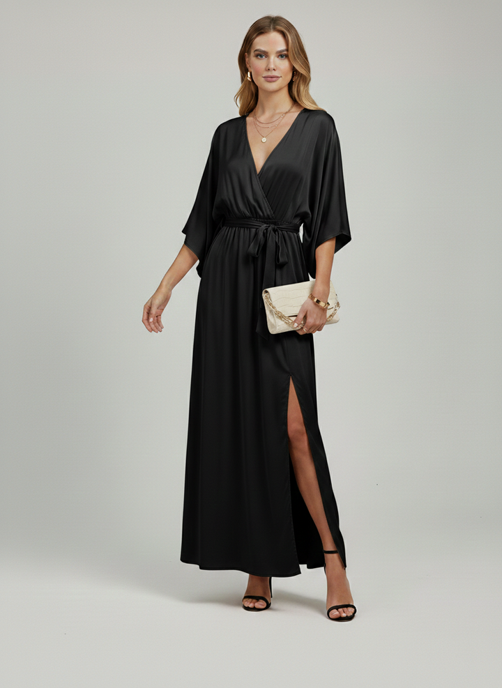 Women’s Elegant Spring Maxi Dress With V-Neck